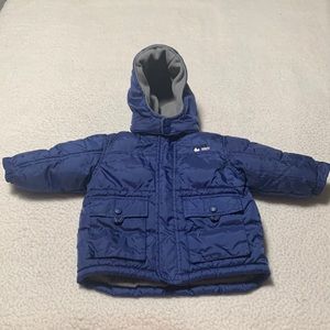 Infant Old Navy Puffer Coat with Hood, EUC, Size 6-12 Months